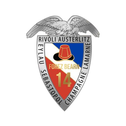 Blason régiments de l'armée de Terre - 14e régiment d'infanterie et de soutien logistique parachutiste