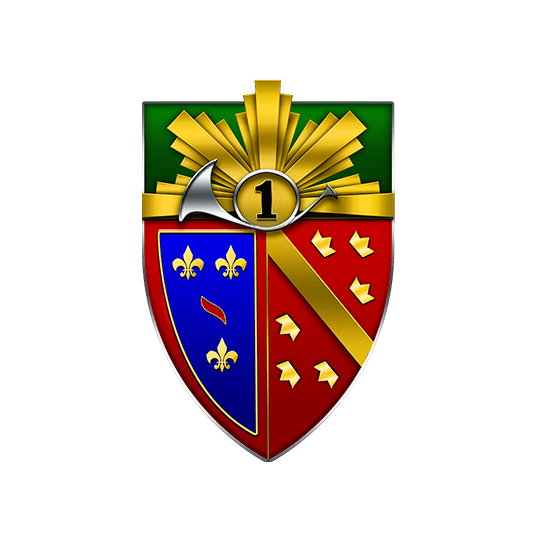 Blason régiments de l'armée de Terre - 1er régiment de chasseurs