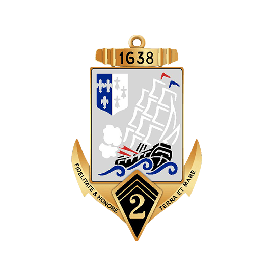 Blason régiments de l'armée de Terre - 2e Régiment d'Infanterie de Marine